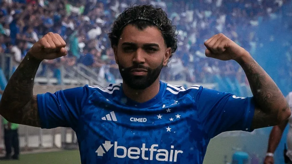 Gabigol em sua apresentação no Cruzeiro. Foto: Fernando Moreno/AGIF