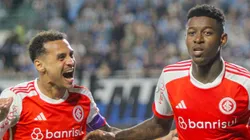 PR - CURITIBA - 22/06/2024 - BRASILEIRO A 2024, GREMIO X INTERNACIONAL - Vitao jogador do Internacional comemora seu gol durante partida contra o Gremio no estadio Couto Pereira pelo campeonato Brasileiro A 2024.