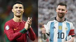 Cristiano Ronaldo e Messi por suas respectivas seleções. Foto: GETTY IMAGES