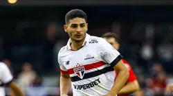 Michel Araújo durante partida do SPFC no Brasileiro.