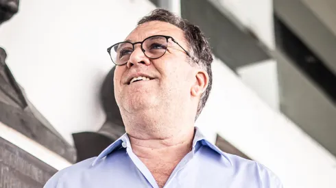 Marcelo Teixeira, presidente do Santos, na Vila Belmiro