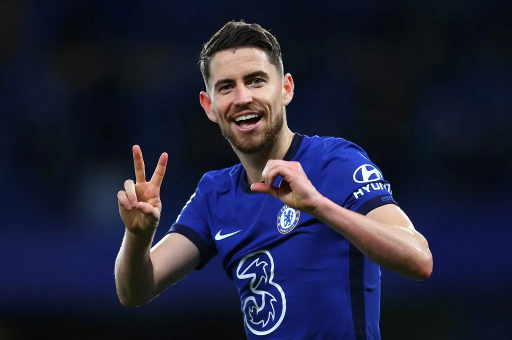 Jorginho comemorando gol pelo Chelsea - Catherine Ivill/Getty Images