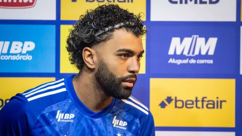 Gabigol na apresentação do Cruzeiro
