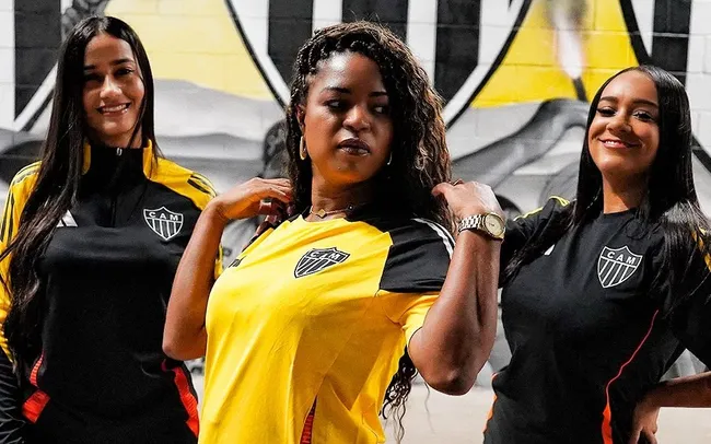 Novo uniforme de treino as Vingadoras foi apresentado pelo clube mineiro nas redes sociais. Foto: Daniela Veiga/Galo