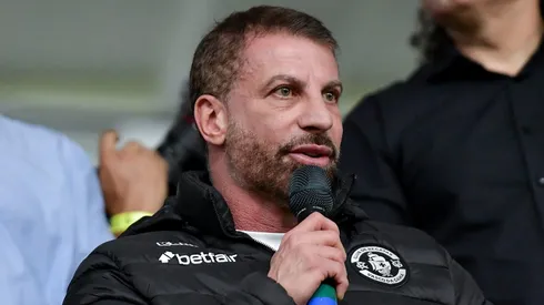 Pedrinho durante solenidade da sanção da Lei do Potencial Construtivo da reforma do Estádio São Januário.
