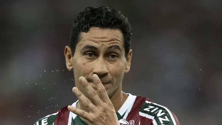 RJ - RIO DE JANEIRO - 16/05/2024 - COPA LIBERTADORES 2024, FLUMINENSE X CERRO PORTENO - Paulo Henrique Ganso jogador do Fluminense durante partida contra o Cerro Porteno no estadio Maracana pelo campeonato Copa Libertadores 2024.