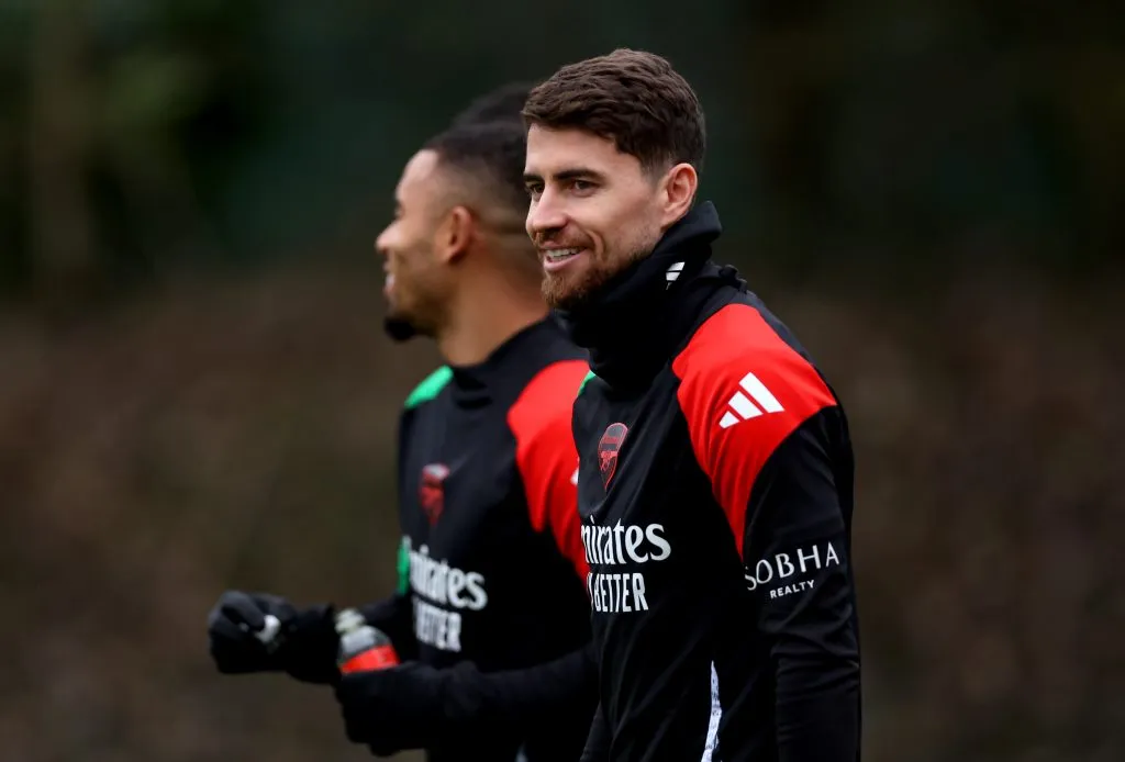 Jorginho em treino pelo Arsenal. Photo by Harry Murphy/Getty Images