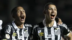 Deivid Washington (à direita), atacante do Chelsea, na época do Santos