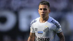 Soteldo em partida do Santos, em 2023