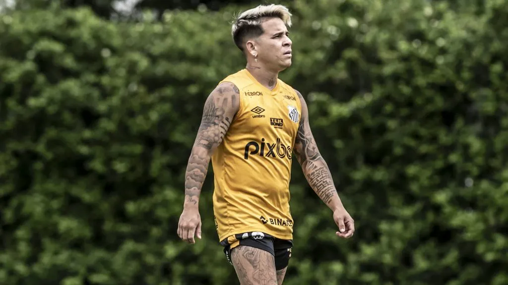 Pedro Caixinha quer permanência de Soteldo no Santos – Foto: Ivan Storti/Santos FC