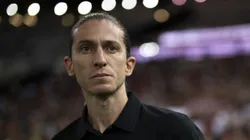 RJ - RIO DE JANEIRO - 13/11/2024 - BRASILEIRO A 2024, FLAMENGO X ATLETICO-MG - Filipe Luis tecnico do Flamengo durante partida contra o Atletico-MG no estadio Maracana pelo campeonato Brasileiro A 2024.