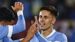 Brian Rodríguez durante jogo do Uruguai em amistoso.
