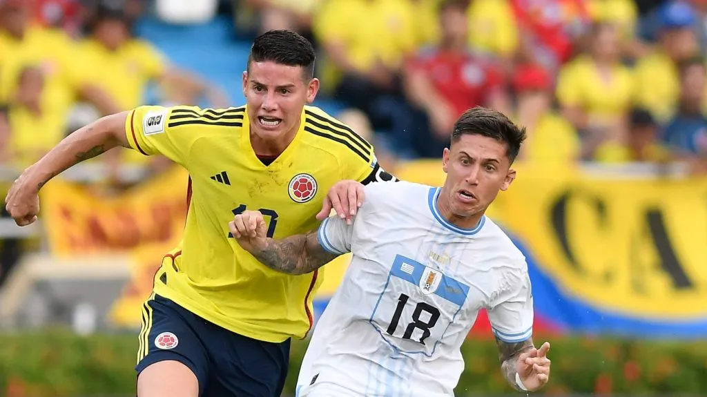 Rodríguez em ação pelo Uruguai. Foto: Gabriel Aponte/Getty Images.