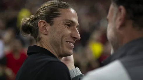 Filipe Luis tecnico do Flamengo durante partida contra o Atletico-MG no estadio Maracana pelo campeonato Brasileiro A 2024. Foto: Jorge Rodrigues/AGIF