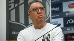 Marcelo Teixeira presidente do Santos durante coletiva apos partida contra o CRB no estadio Vila Belmiro pelo campeonato Brasileiro B 2024. Foto: Reinaldo Campos/AGIF