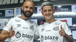 Leo Godoy (à direita) não tem agradado e Santos pode contratar mais um LD - Foto: Reinaldo Campos/AGIF