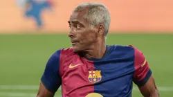Romário em amistoso pelo Barcelona. Foto: Robson Mafra/AGIF
