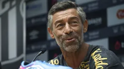 Pedro Caixinha tecnico do Santos durante coletiva de imprensa realizado no estadio Vila Belmiro, nesta terca feira (07). Foto: Reinaldo Campos/AGIF