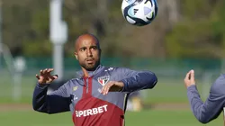 Lucas Moura durante treinamento na pré-temporada. Foto: Rubens Chiri/São Paulo FC