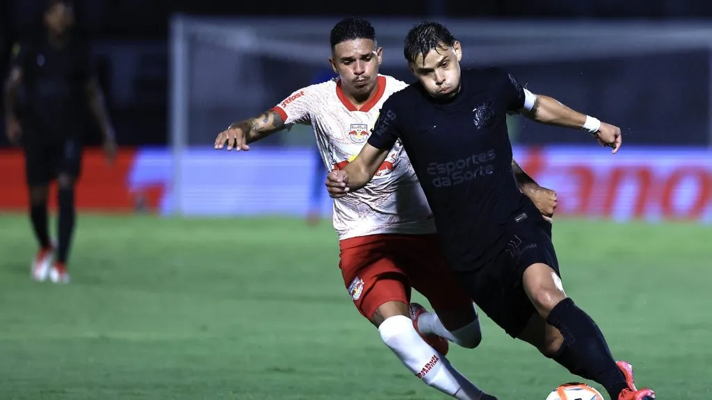 Angel Romero jogador do Corinthians durante partida contra o Bragantino pelo Campeonato Paulista 2025. Foto: Marcello Zambrana/AGIF
