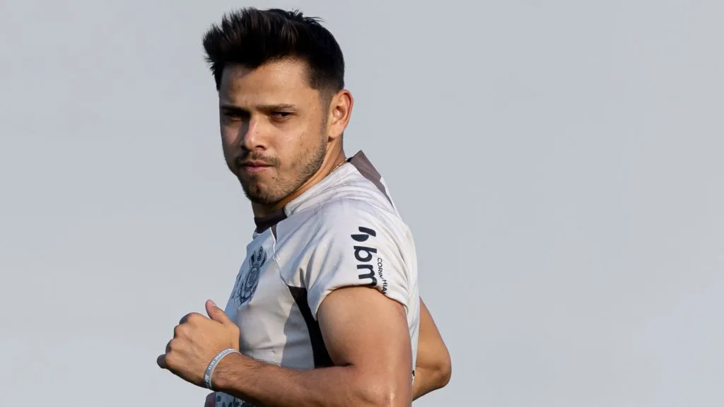 Romero durante treino do Corinthians no CT Joaquim Grava – Foto: Rodrigo Coca/Agência Corinthians