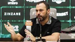 Mário Bittencourt concedeu entrevista coletiva. Foto: Lucas Merçon/Fluminense FC