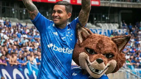 Dudu em campo durante sua apresentacao ao Cruzeiro. Foto: Fernando Moreno/AGIF