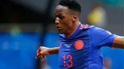 Yerry Mina, atuando pela Colômbia, não vem para o Inter. Foto: Thiago Calil/AGIF