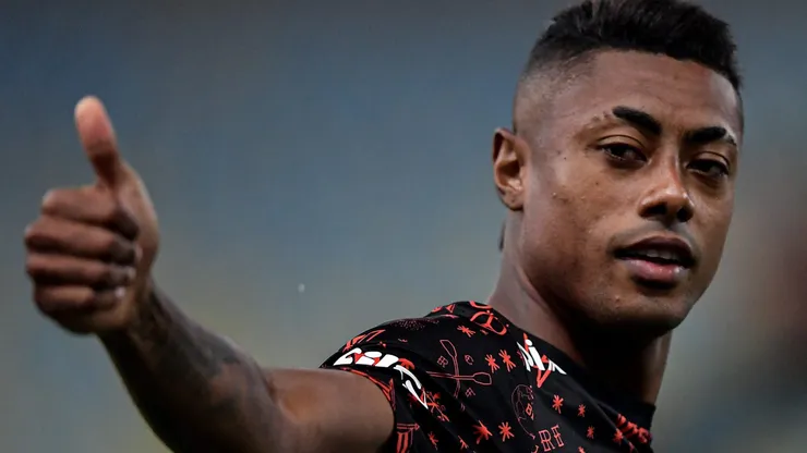Bruno Henrique antes de partida entre Flamengo e Fluminense, pela Copa do Brasil 2023, no Maracanã.