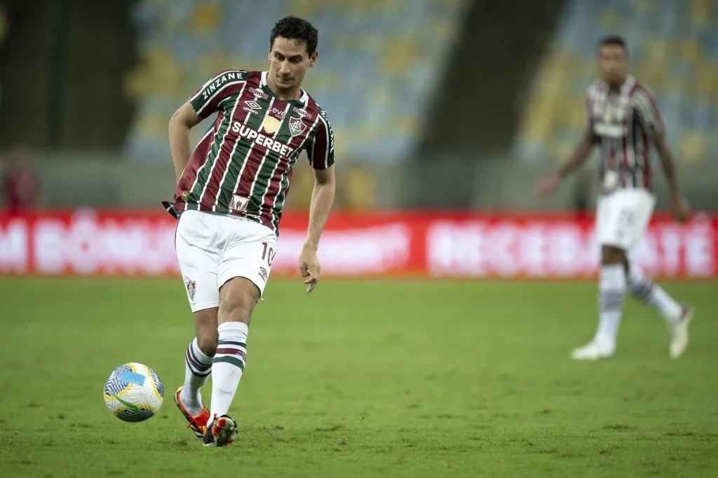 RJ – RIO DE JANEIRO – 27/06/2024 – BRASILEIRO A 2024, FLUMINENSE X VITORIA – Paulo Henrique Ganso jogador do Fluminense durante partida contra o Vitoria no estadio Maracana pelo campeonato Brasileiro A 2024. Foto: Jorge Rodrigues/AGIF