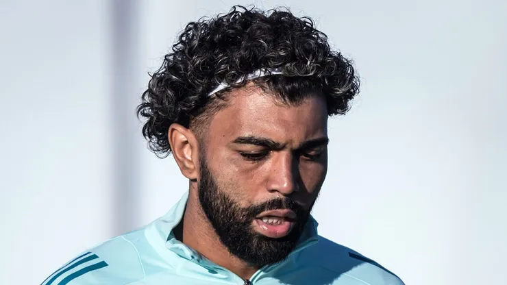 Gabigol durante treino na IMG Academy, nos Estados Unidos.