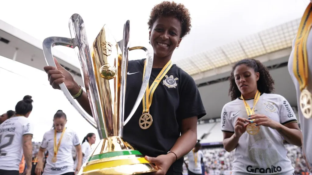 Corinthians comemorando a Supercopa Feminina de 2023