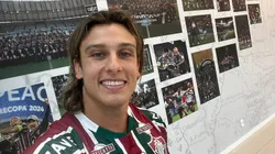 Canobbio sendo apresentado oficialmente pelo Fluminense. Foto: Fluminense