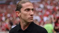 Filipe Luís durante partida entre Flamengo e Juventude, no Maracanã, pelo Brasileirão 2024. Foto: Wagner Meier