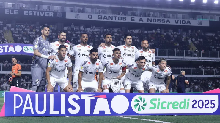 Equipe do Santos contra o Mirassol (Reinaldo Campos/AGIF)