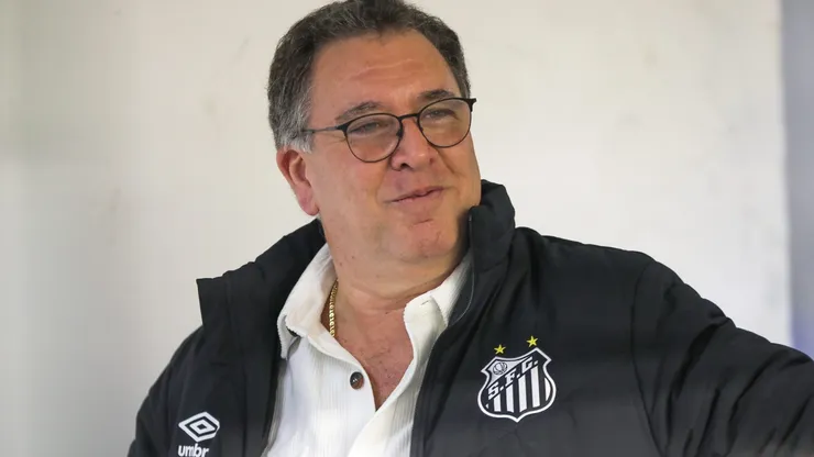 Marcelo Teixeira presidente do Santos durante partida contra o Ituano no estadio Vila Belmiro pelo campeonato Brasileiro B 2024. Foto: Reinaldo Campos/AGIF
