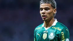 Richard Rios, do Palmeiras, durante partida contra o Gremio no Allianz Parque, pelo Campeonato Brasileiro A 2024. Foto: Marcello Zambrana / AGIF