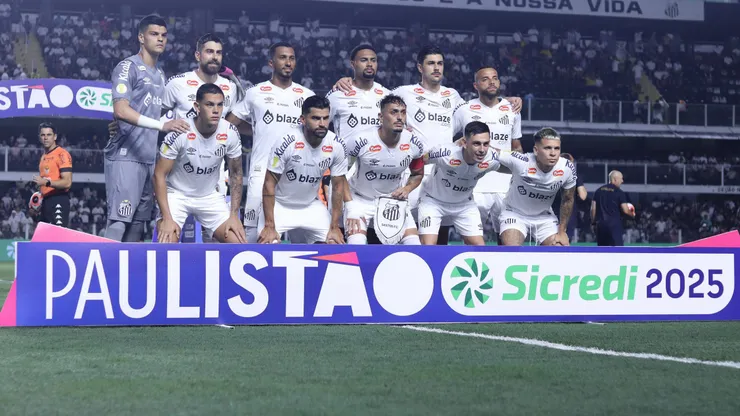 Equipe do Santos contra o Mirassol (Reinaldo Campos/AGIF)