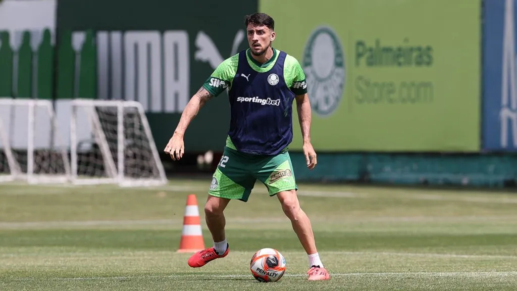 Piquerez em treino no Palmeiras. Foto: Cesar Greco/Palmeiras