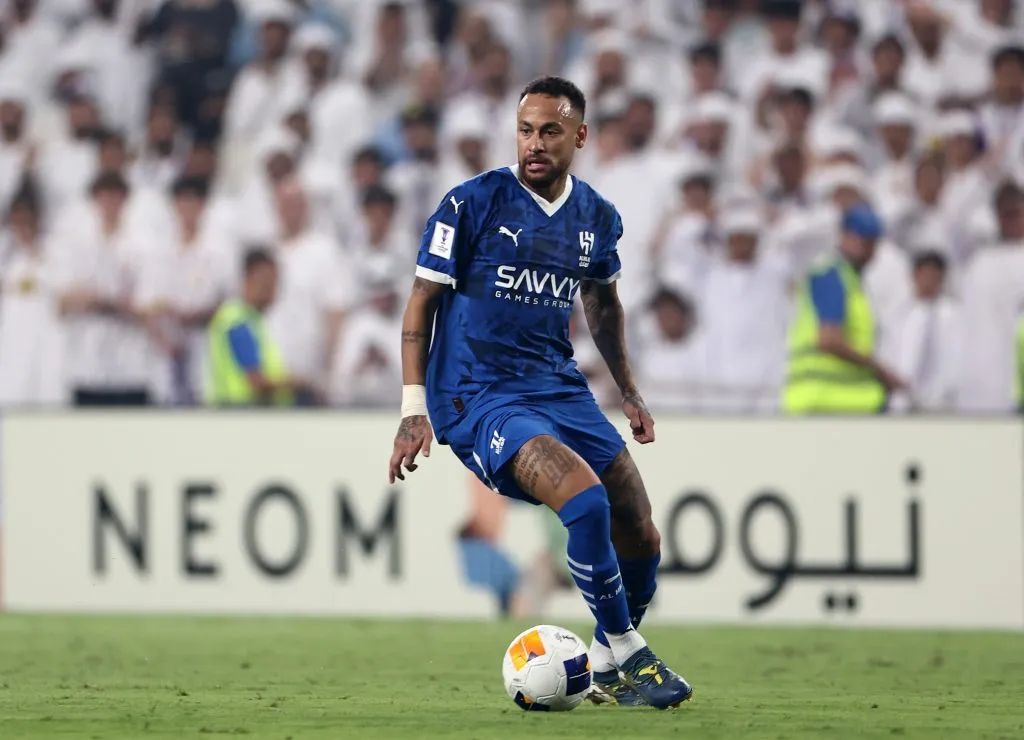Neymar em jogo pelo Al-Hilal. Photo by Francois Nel/Getty Images