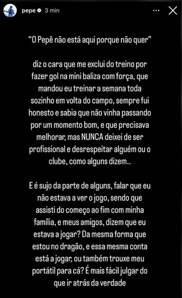 Pepê via rede social. Instagram/Divulgação