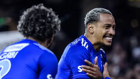 Matheus Pereira comemora gol marcado em amistoso. Foto: Gustavo Aleixo/Cruzeiro.