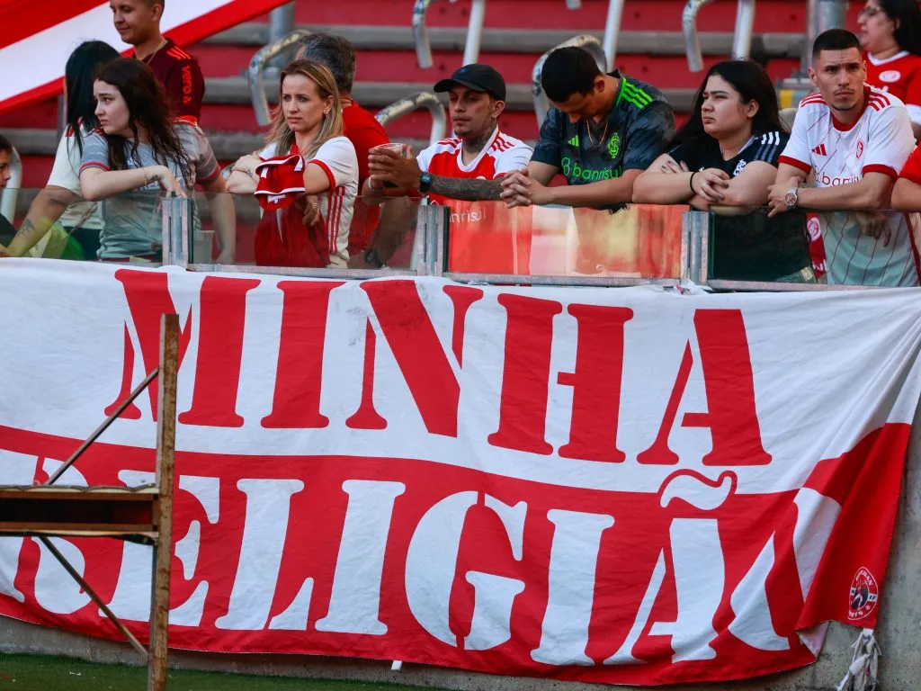 Torcida do Internacional durante partida contra Flamengo, no Beira-Rio, Campeonato Brasileiro A 2024. Foto: Luiz Erbes / AGIF