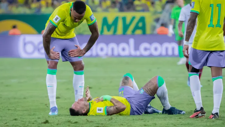 MT - CUIABA - Neymar jogador do Brasil sofre lesão durante partida contra o Venezuela na Arena Pantanal, pelas Eliminatórias Copa Do Mundo 2026. Foto: Fernando Teramatsu / AGIF