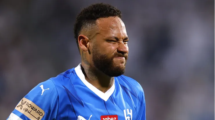 Neymar praticamente não jogou pelo Al-Hilal. Foto: Francois Nel/Getty Images