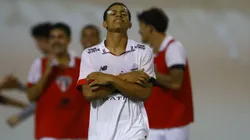 Ryan Francisco, do São Paulo, comemora seu gol durante partida contra o Criciúma na Fonte Luminosa pela Copa Sao Paulo 2025. Foto: Thiago Calil / AGIF
