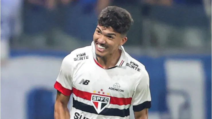 William Gomes comemora gol pelo São Paulo em 2024. Foto: Gilson Lobo/AGIF