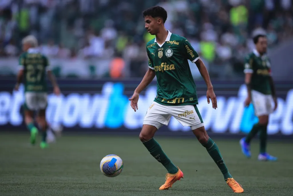 Vitor Reis, ex-Palmeiras, durante partida contra o São Paulo no Allianz Parque, pelo Campeonato Brasileiro A 2024. Foto: Ettore Chiereguini / AGIF