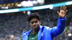 SP - SAO PAULO - 30/05/2024 - COPA LIBERTADORES 2024, PALMEIRAS X SAN LORENZO - Endrick jogador do Palmeiras durante final da partida contra o San Lorenzo no estadio Arena Allianz Parque pelo campeonato Copa Libertadores 2024. Foto: Marcello Zambrana/AGIF