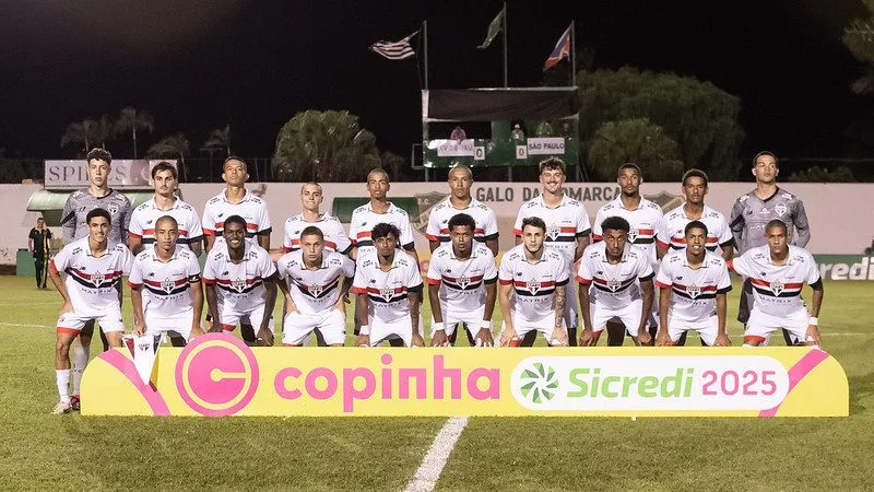 Jogadores do São Paulo na Copinha. Foto: Guilherme Veiga / São Paulo FC